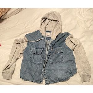 American Eagle Hooded Denim Jacket, NWOT